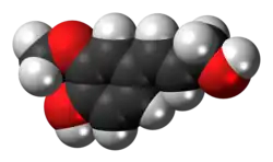 Space-filling model of the coniferyl alcohol molecule