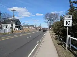 Route 10 Northbound in Cheshire