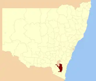 Location in New South Wales