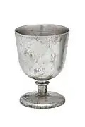 A metal eggcup