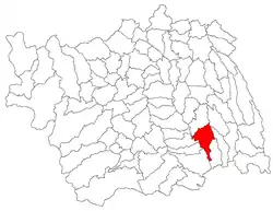 Location in Bacău County