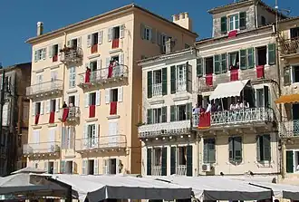 Traditional houses overlooking the square.