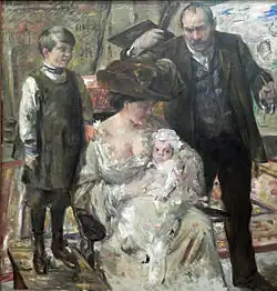 The Artist and His Family (1909) (including his wife Charlotte Berend-Corinth) by Lovis Corinth