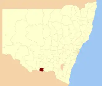Location in New South Wales