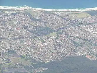 Overlooking Tarrawanna (bottom right) and surrounding suburbs from the west.