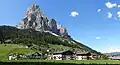 Sassongher rises above Corvara