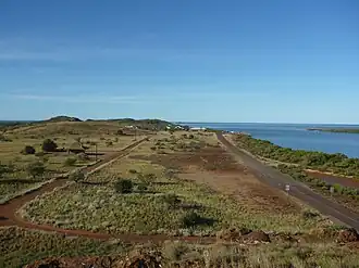 The Cossack townsite, viewed from Nannygoat Hill.