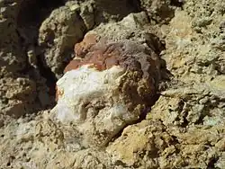 A crystalline quartz nodule.