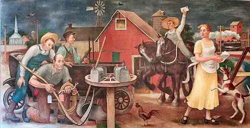 Country Post (1938) by Doris Lee