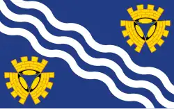 County Flag of Merseyside, England, United Kingdom