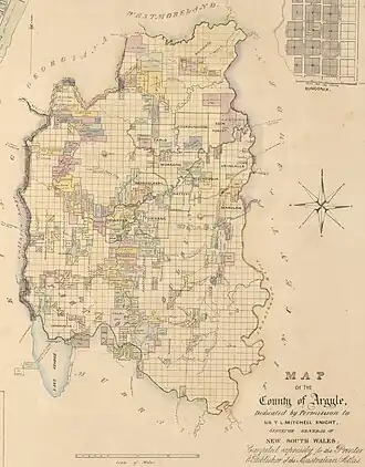 1840s map of the County of Argyle
