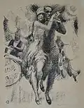 Couple Dancing the Tango, lithograph
