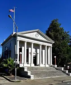 Abandoned bank building in Courtland