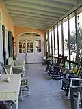 Side gallery added to the Cousin House about 100 years after original construction.