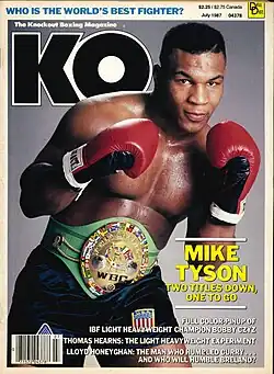 Cover of the July 1987 issue, featuring Mike Tyson