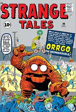 Orrgo on the cover of Strange Tales #90