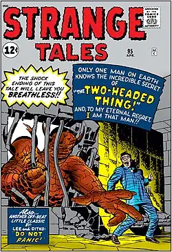 The Two-Headed Thing on the cover of Strange Tales #95