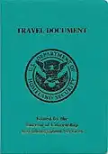 Cover of an U.S travel document issued by BCIS/USCIS after 2003