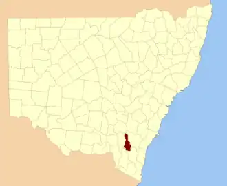 Location in New South Wales
