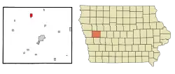 Location of Schleswig, Iowa