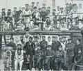 The crew of HMS Wasp that brought down O'Hara's Tower in 1888.