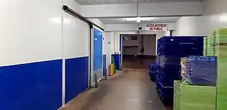 Corridor leading to the fishmongers' workshops.