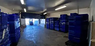 Entrance to the weighing room.