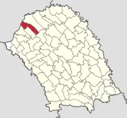 Location in Botoșani County