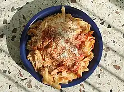 A dish of cavatelli
