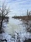 View of the Kingston–Rhinecliff Bridge from Cruger Island Road in winter