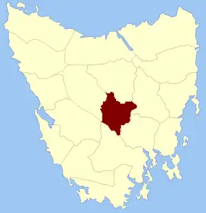 Location in Tasmania