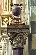 The amphora said to be from the wedding feast of Cana.