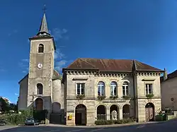 The church and the town hall-washhouse