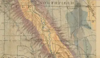 Geological map of rock outcrops