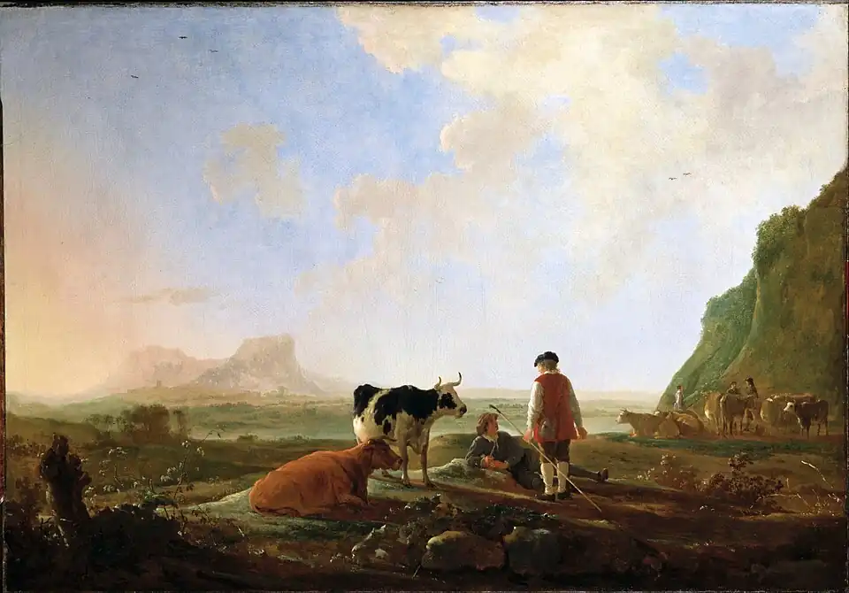 Herdsmen with Cows (c. 1645) Dulwich Picture Gallery