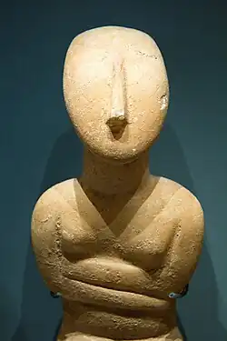 Early Bronze Age Cycladic art figurine, 2800–2300 BC