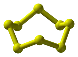 Ball and stick model of octathiocane
