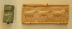 Cattle herd in a wheat field. Louvre Museum.