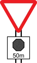 Stop ahead (50 m)
