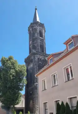 Belfry "Black Tower" of evangelical church (Lwówek Śląski, Poland) (1848)