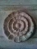A detail on the fireplace