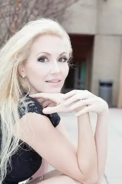 Dísella Lárusdóttir in a photo shoot in New York, photographer is Fay Fox.