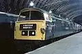 Western Fusilier in rail blue livery with marker lights and headboard