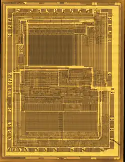 Die shot of an Intel D8742 Microcontroller