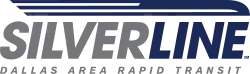 "SILVER LINE" in a sans serif font under a stylized Stadler FLIRT vehicle