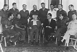 Meeting of Prime Minister David Ben-Gurion and senior Israeli officers, 1957 (Tolkowsky seated on far right).