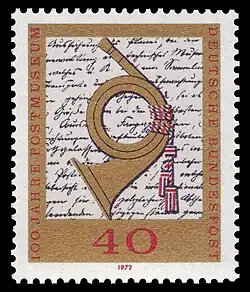 Stamp: 100 years of the museum for post in Frankfurt