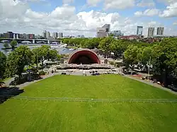 Aerial view of shell on Esplanade