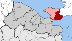 Location within the regional unit