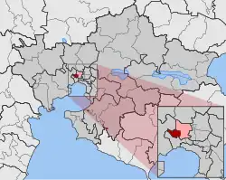 Location within the regional unit